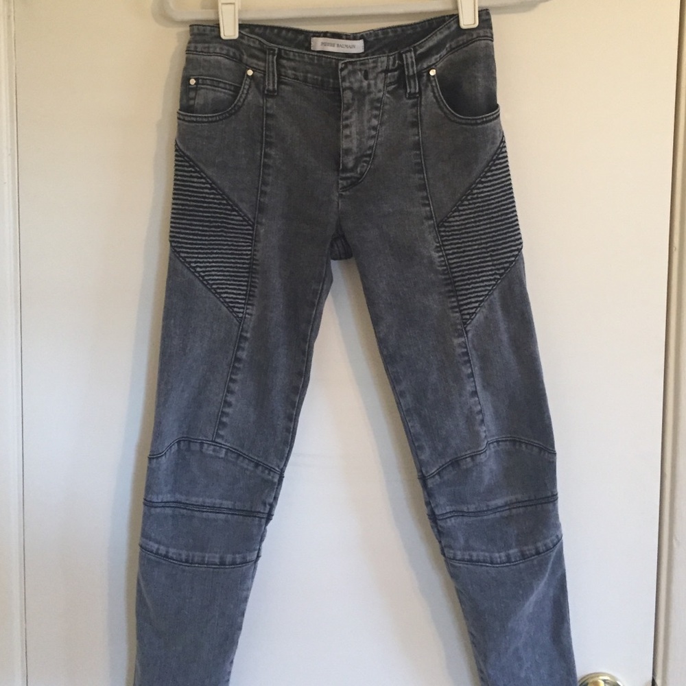 Pierre Balmain Denim Moto Jeans